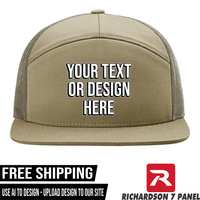 Your Text or Design Here - Richardson 168 7 Panel Hat  - Free Shipping