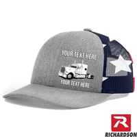 RICHARDSON 112 - Peterbilt 389 Stand Up Sleeper  - Your Text Snapback Hats - Free Shipping
