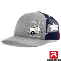 RICHARDSON 112 - Kenworth W900 Stand Up Sleeper  - Your Text Snapback Hats - Free Shipping