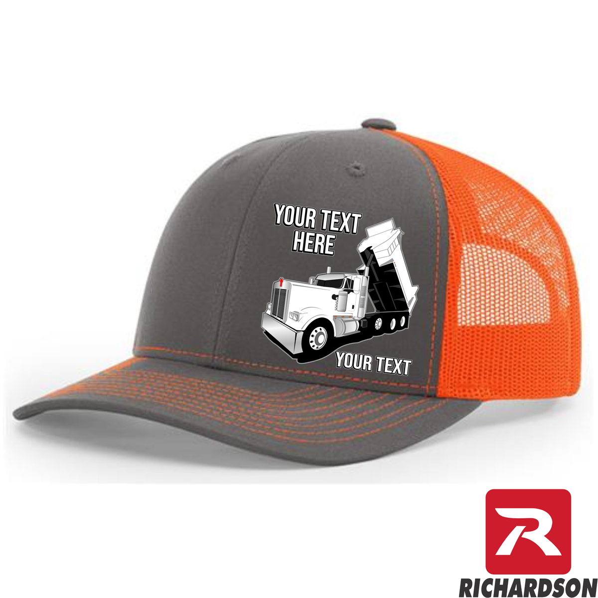 RICHARDSON 112 -Kenworth Dump Truck  - Your Text Snapback Hats - Free Shipping