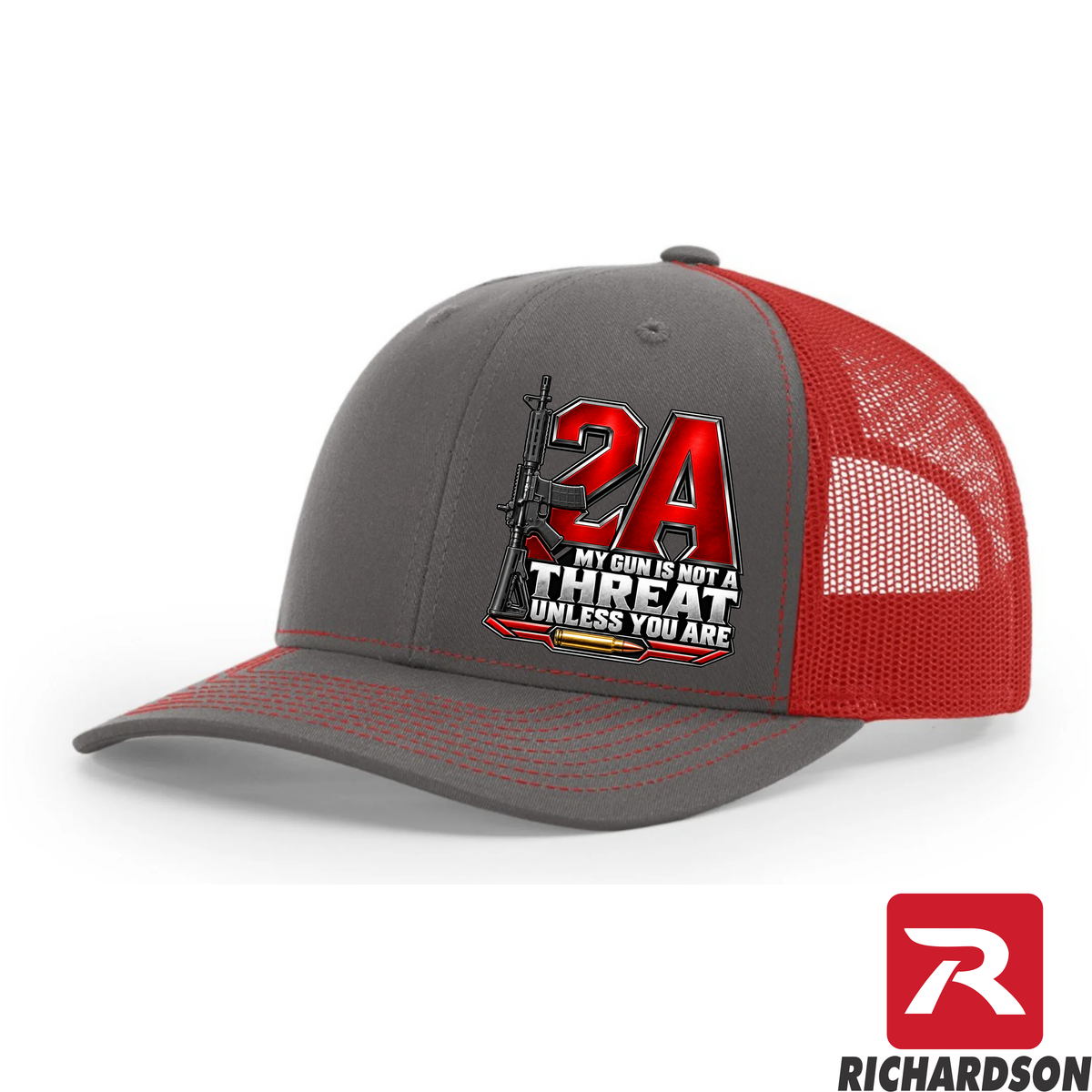 2A - AR-15 - My Gun Is Not a Threat Unless You Are - Richardson 112 Hat - Free Shipping