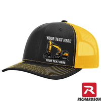 Excavator Solo  - Your Text Here - Richardson 112  Trucker Snapback Hats - Free Shipping
