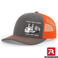 RICHARDSON 112 - Side Dump Truck  - Your Text Snapback Hats - Free Shipping