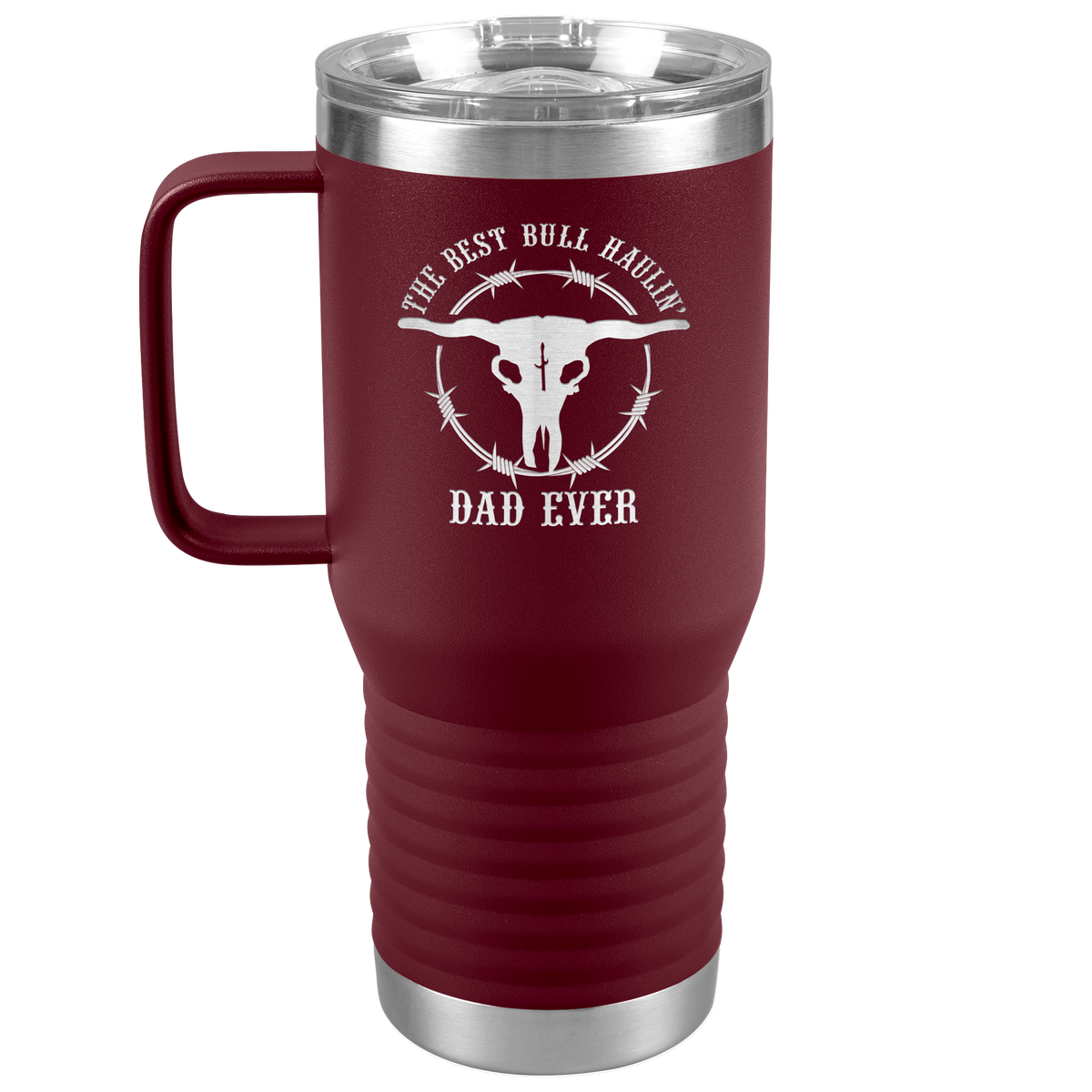 Best_Bull_Haulin_Dad_Ever_-_20oz_Handle_20oz_Travel_Tumbler_Maroon_Mockup.png