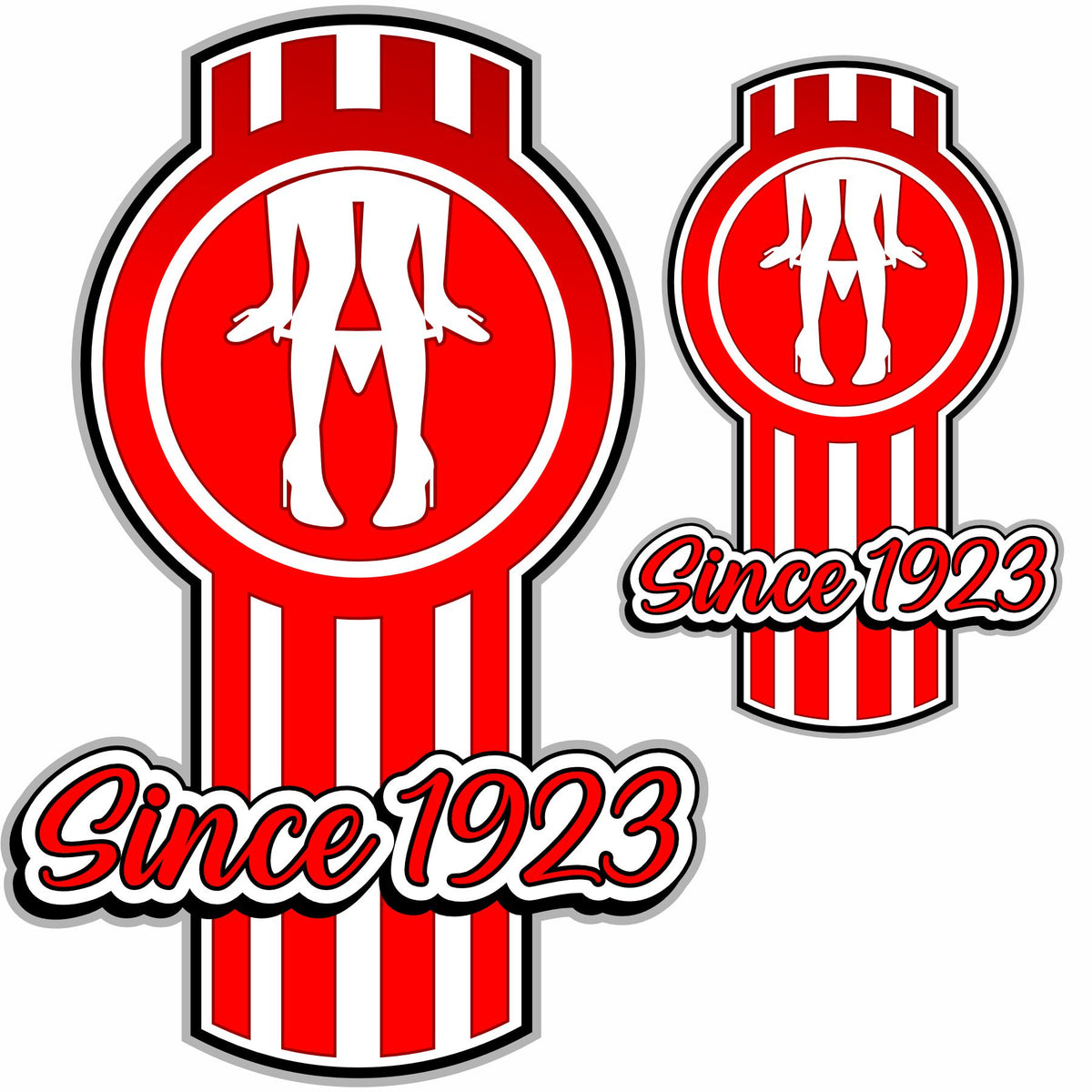 Kenworth Panty Dropper - Since 1923 - 2 Pack of UV Inks - Laminated - Die-Cut Stickers