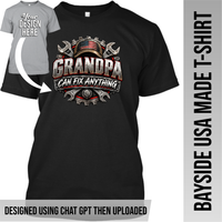 Your Text or Design Here - Front Only - Bayside Made in the USA Apparel