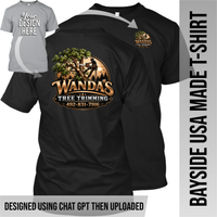 Your Text or Design Here - Left Chest & Back - Bayside Made in the USA Apparel