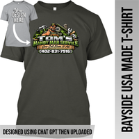 Your Text or Design Here - Front Only - Bayside Made in the USA Apparel