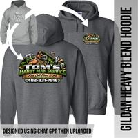 Your Text or Design Here - Left Chest & Back - Gildan Hoodie