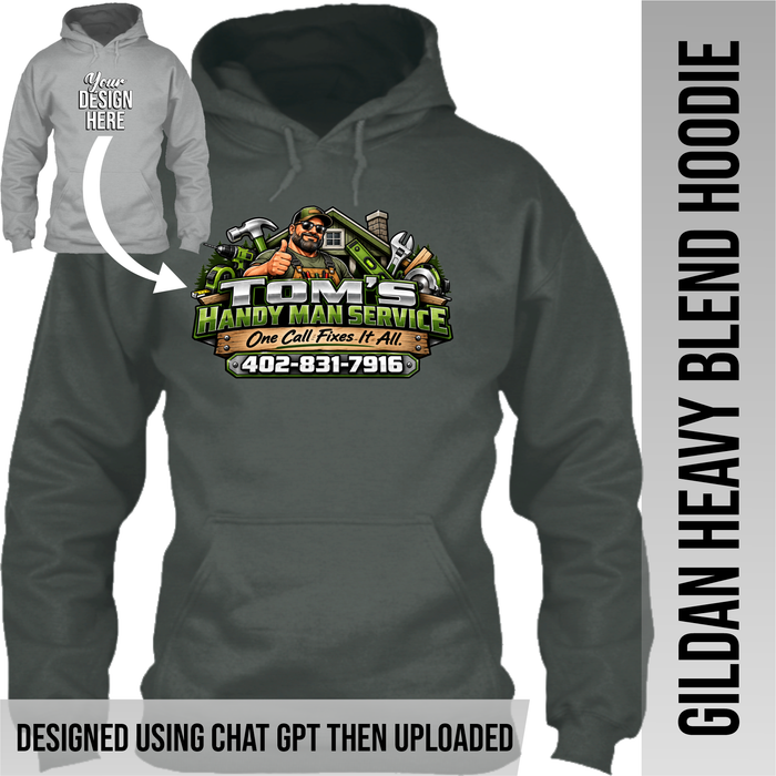 Your Text or Design Here - Front Only - Gildan Hoodie