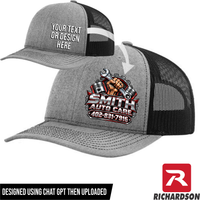 Your Text or Design Here - Richardson 112 6 Panel Hat - Free Shipping
