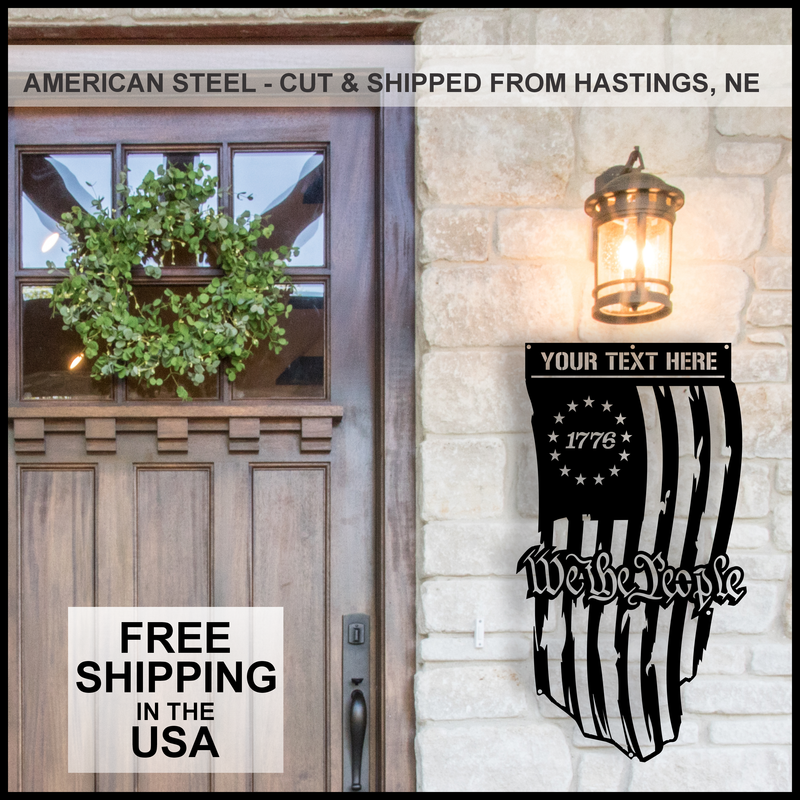 1776 We the People - Metal Monogram Sign - Free Shipping