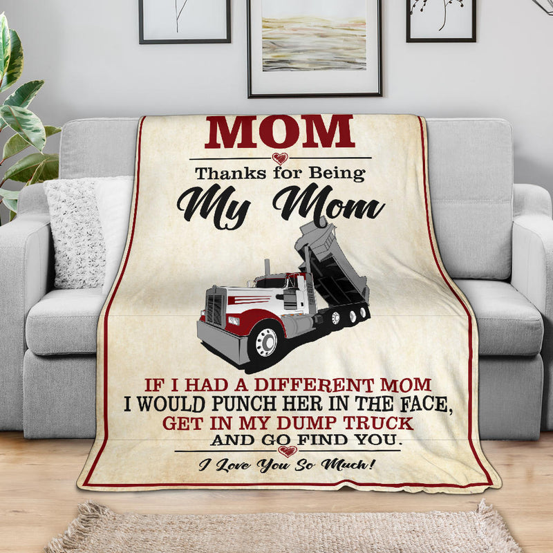 To My Amazing Mom Blanket - Kenworth Dump Truck