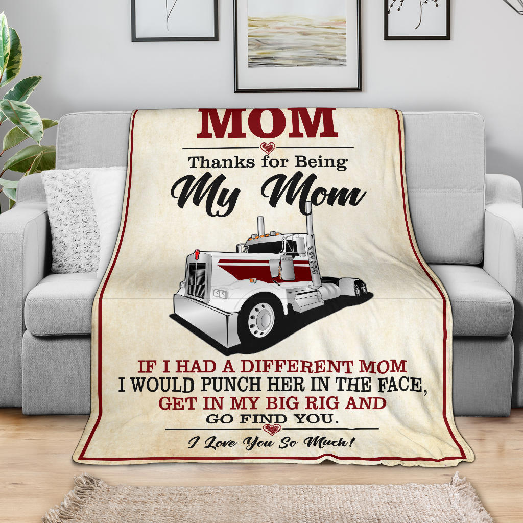 To My Amazing Mom Blanket - Kenworth W900 Day Cab