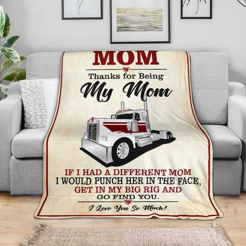 To My Amazing Mom Blanket - Kenworth W900 Day Cab