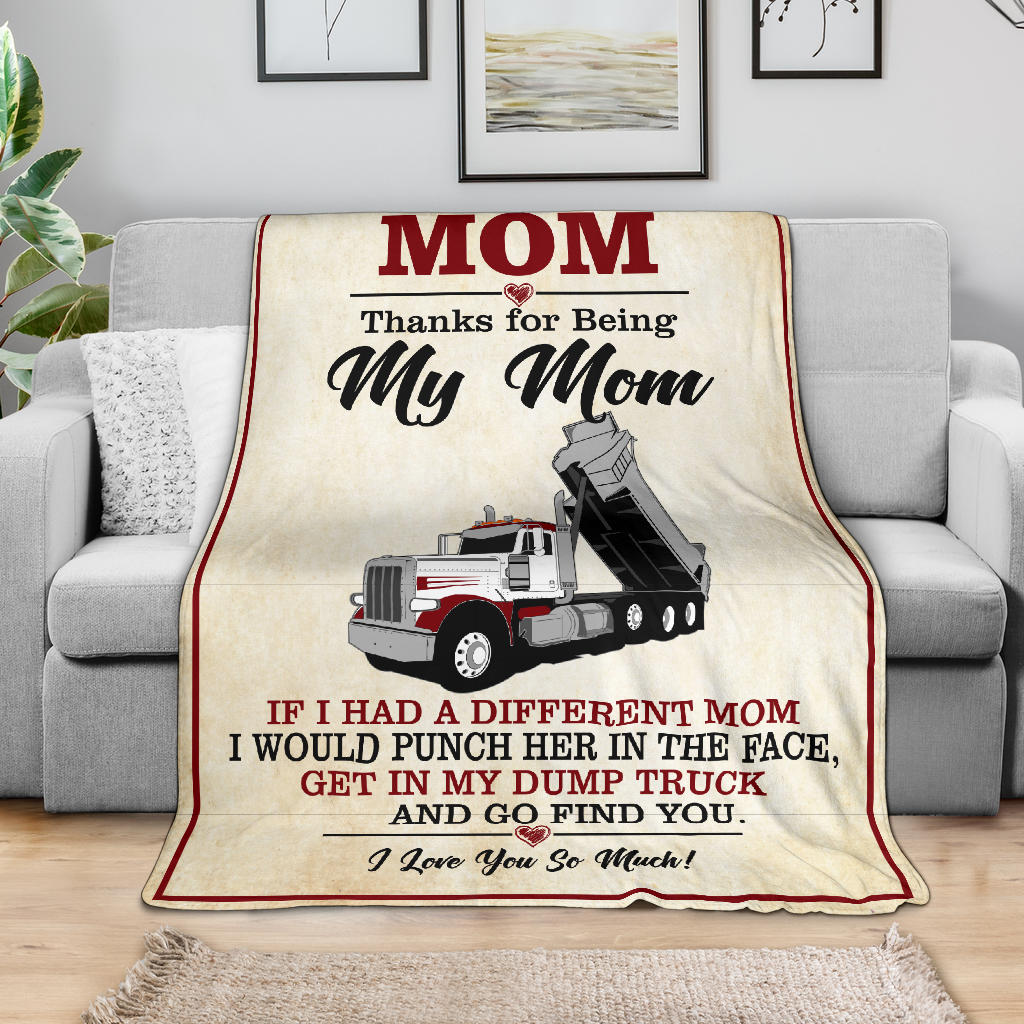 To My Amazing Mom Blanket - Peterbilt Dump Truck
