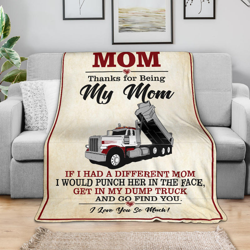 To My Amazing Mom Blanket - Peterbilt Dump Truck