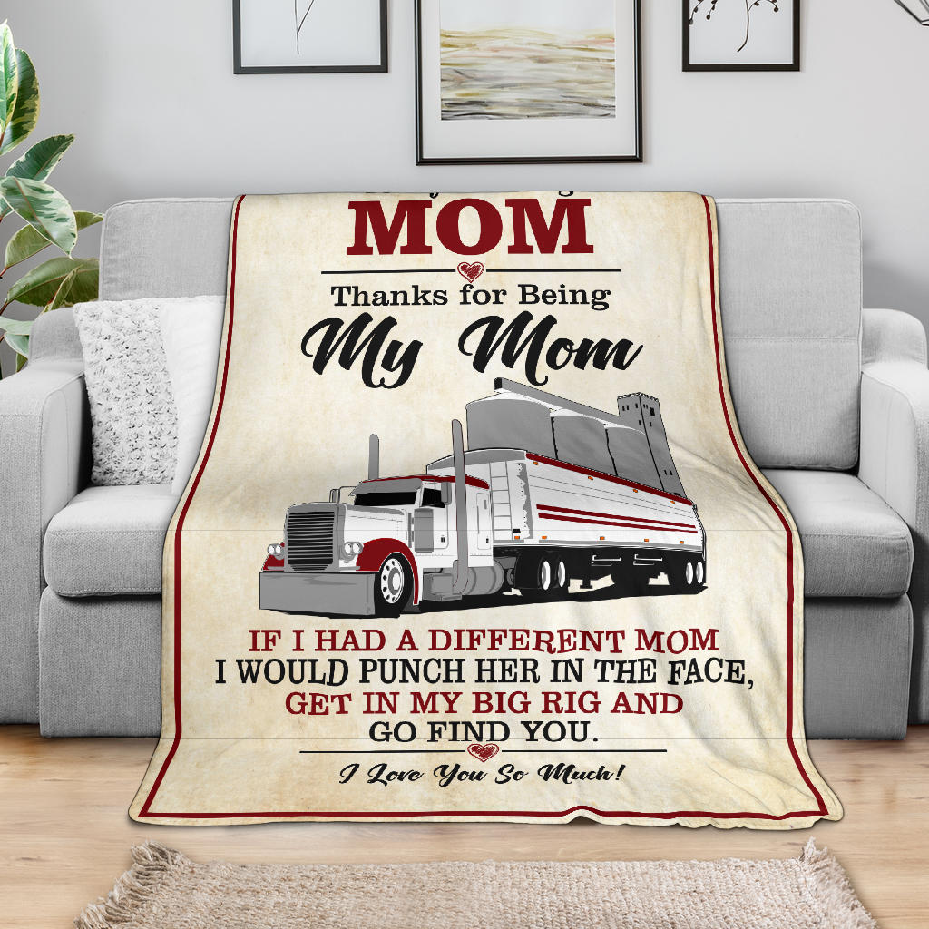 To My Amazing Mom Blanket - Peterbilt Grain Hauler