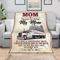 To My Amazing Mom Blanket - Peterbilt Grain Hauler
