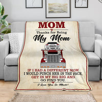 To My Amazing Mom Blanket - Peterbilt Car Hauler