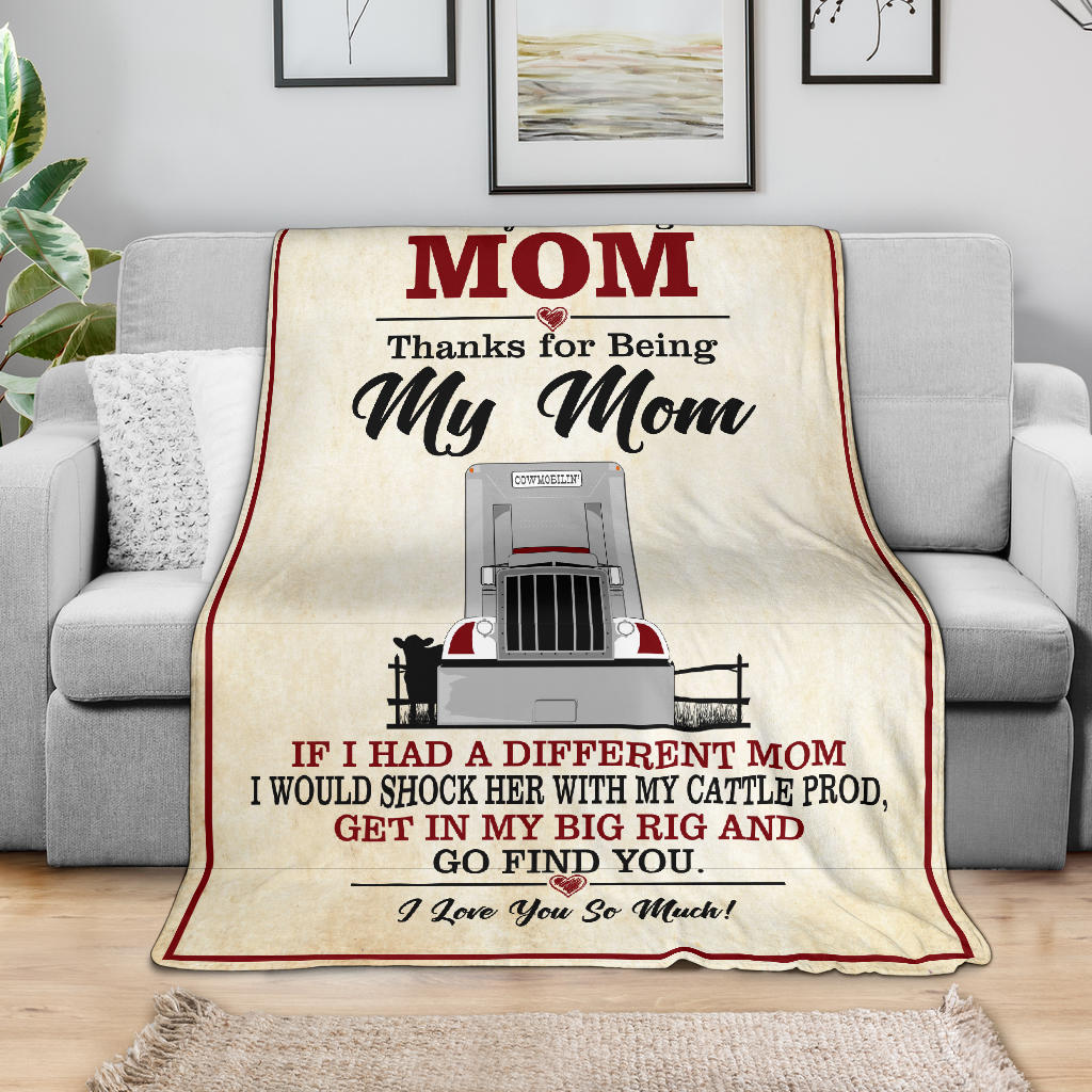 To My Amazing Mom Blanket - Peterbilt Bull Hauler