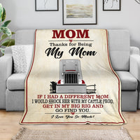 To My Amazing Mom Blanket - Peterbilt Bull Hauler