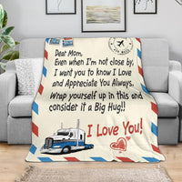 Dear Mom Postage Stamp Blanket - Mother's Day -Kenworth T660