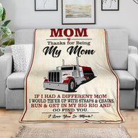 To My Amazing Mom Blanket - Peterbilt Flatbed