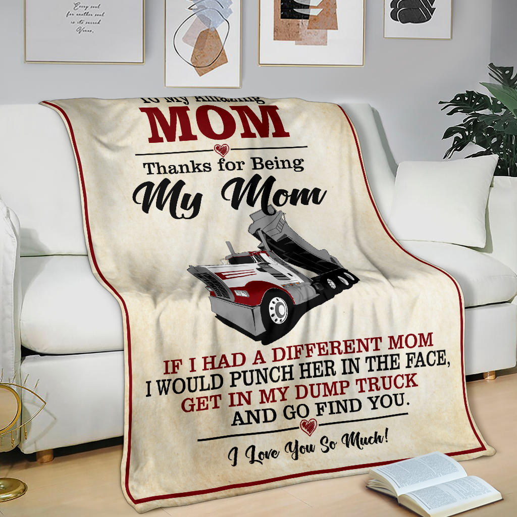 To My Amazing Mom Blanket - Kenworth Dump Truck