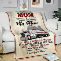 To My Amazing Mom Blanket - Peterbilt Grain Hauler