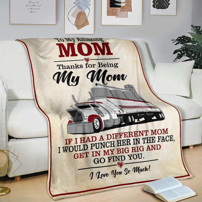 To My Amazing Mom Blanket - Peterbilt Grain Hauler