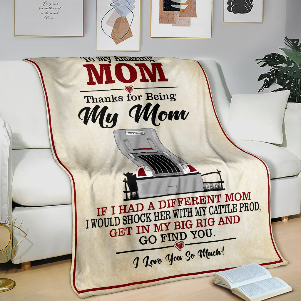 To My Amazing Mom Blanket - Peterbilt Bull Hauler