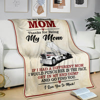 To My Amazing Mom Blanket - Peterbilt Day Cab End Dump