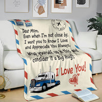 Dear Mom Postage Stamp Blanket - Mother's Day -Kenworth T660
