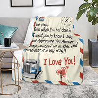 Dear Mom Postage Stamp Blanket - Mother's Day - Peterbilt - Free Shipping