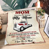To My Amazing Mom Blanket - Kenworth W900 Day Cab