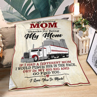 To My Amazing Mom Blanket - Peterbilt Grain Hauler