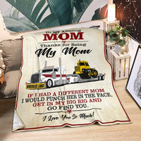 To My Amazing Mom Blanket - Peterbilt Lowboy
