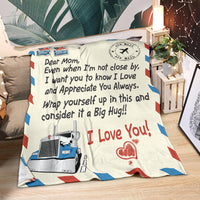 Dear Mom Postage Stamp Blanket - Mother's Day - Kenworth