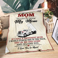To My Amazing Mom Blanket - Peterbilt Day Cab End Dump