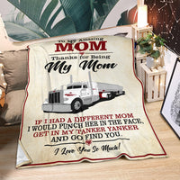 To My Amazing Mom Blanket - Peterbilt Tanker